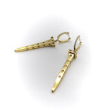 18K Gold Roberto Coin Pois Moi Chiodo Earrings with Diamonds Earrings Kirsten's Corner 
