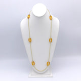 14K Gold and Carved Glass Necklace Necklace Kirsten's Corner Jewelry 