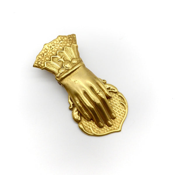 Victorian Hand Shaped Gilt Paper Clip with Stars Objects of Virtue Kirsten's Corner 