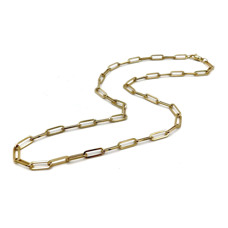Italian 14K Gold Paperclip 20-Inch Chain Necklace Necklace Kirsten's Corner Jewelry 