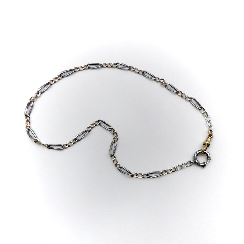 800 Silver Niello Watch Chain Necklace Chain Kirsten's Corner 