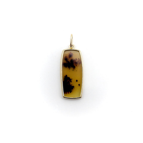 14K Gold Landscape Agate Pendant Pendant Kirsten's Corner 