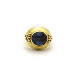 22K Gold Ring with Ancient Greek Mother and Cub Lion Intaglio Ring Kirsten's Corner 