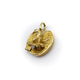 18K Gold Figural Perched Eagle Locket with Diamond locket Kirsten's Corner 