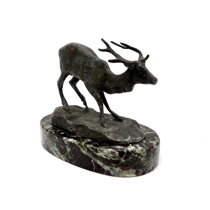 19th Century Animalier Barye Bronze Deer Objects of Virtue Kirsten's Corner Jewelry 