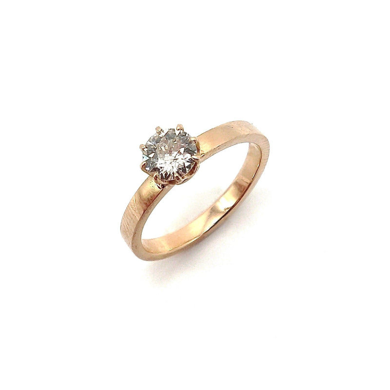 14K Rose Gold Old European Solitaire Diamond Ring Ring Kirsten's Corner Jewelry 
