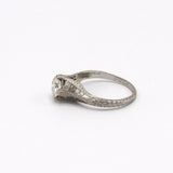 Unique Art-Deco Platinum Diamond Engagement Ring ring Ring 