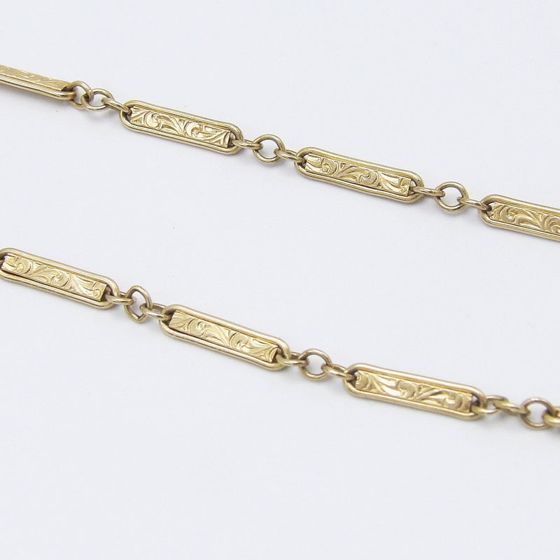 Victorian Lozenge 14K Yellow Gold Chain Chain Kirsten's Corner Jewelry 