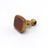 Victorian Gold on Copper and Carnelian Fob Pendant Fob Kirsten's Corner Jewelry 