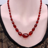 Cherry Amber 1920’s Graduated Bakelite Bead Necklace Necklace Kirsten's Corner Jewelry 