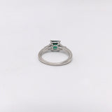 Vintage 14K White Gold, Emerald & Diamond Ring Ring Kirsten's Corner Jewelry 