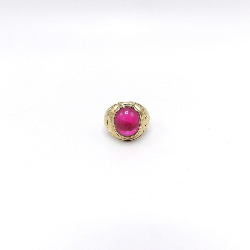 Vintage 10K Gold and Synthetic Ruby Ring Ring Kirsten's Corner Jewelry 