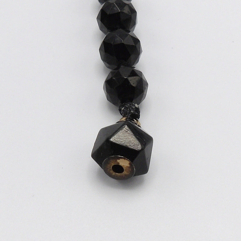 Victorian Hand Faceted Whitby Jet Black Beaded Necklace necklace Kirsten's Corner Jewelry 