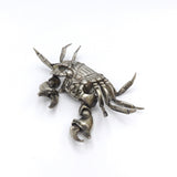 Sterling Silver Articulated Crab Sculpture by Oleg Konstantinov okimono Kirsten's Corner Jewelry 