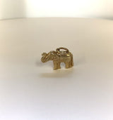 14K Gold Signature Elephant Pendant