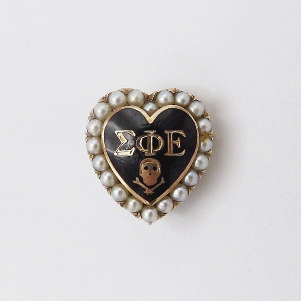 Vintage Fraternity Memento Mori Pin Brooches, Pins Kirsten's Corner Jewelry 