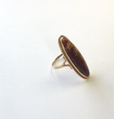 Victorian 18K Gold and Agate Cabochon Ring
