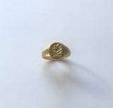 22K Gold Victorian Signet Pinky Ring with Phoenix Rising