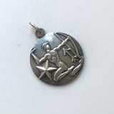 Margot De Taxco Zodiac Sterling Silver Sagittarius Pendant Medallion
