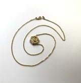 14K Gold Flower Power Medallion Necklace