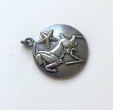Margot de Taxco Zodiac Sterling Silver Capricorn Pendant Medallion