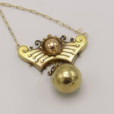 Exquisite Rose & Yellow Gold, Etruscan Revival Necklace Necklace Kirsten's Corner Jewelry 