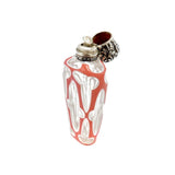 19th Century Bohemian Sandwich Glass Perfume Bottle with Silver Lid Objects of Virtue Kirsten's Corner Jewelry 