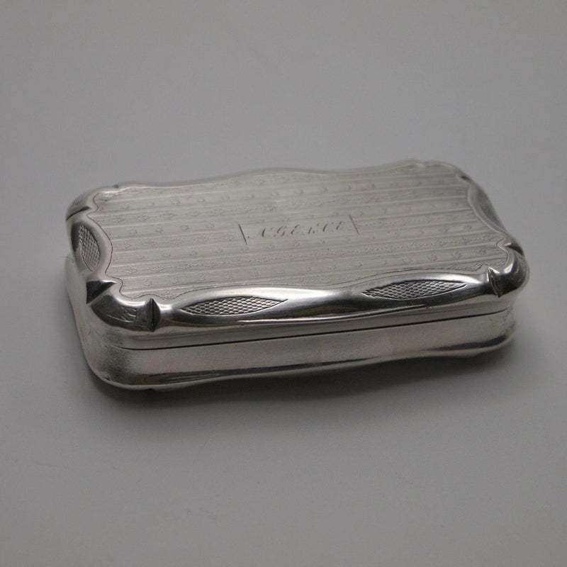 French 950 Silver Engine Turned or Pill Box Box Kirsten's Corner Jewelry 