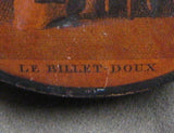 French Papier Mache Snuff Box "Le Billet Doux," circa 1810 Box Kirsten's Corner Jewelry 