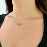 Signature 14K Yellow Gold Victorian Swallow Necklace Necklace Kirsten's Corner 