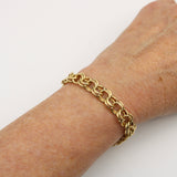Vintage 14K Gold Flattened Double Link Bracelet Bracelet Kirsten's Corner 