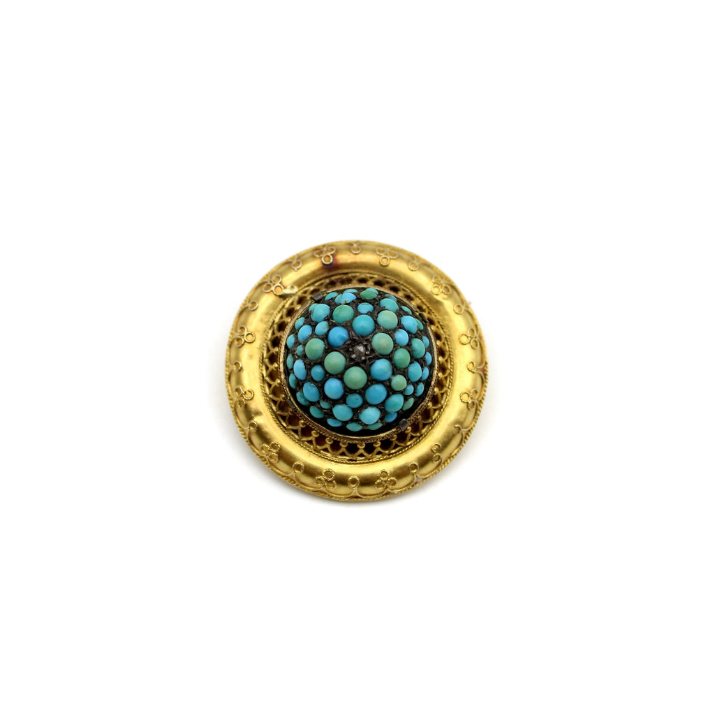 Vintage Etruscan Revival online Hand Painted Brooch