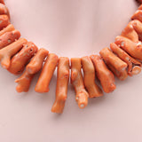 Organic Coral Necklace with 14K Gold Lobster Clasp Necklace Kirsten's Corner 