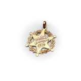 10K Rose Gold Housekeeping Medallion Pendant, Charm Kirsten's Corner 