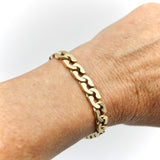 14K Gold Vintage Italian Curb Link Bracelet Bracelet Kirsten's Corner 
