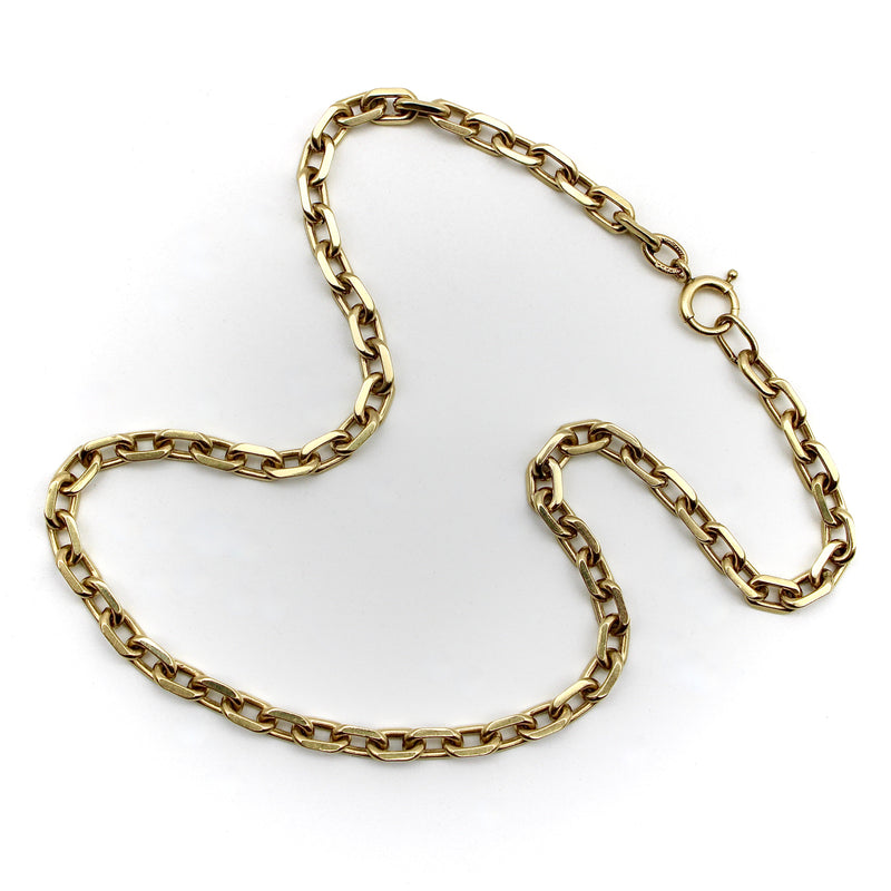 14K Gold Vintage Tiffany & Co. Angular Link Chain Chain Kirsten's Corner 
