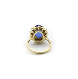 Vintage 14K Gold Tanzanite and Diamond Halo Ring by LeVian ring Kirsten's Corner Jewelry 