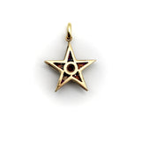 14K Gold and Silver Ruby and Diamond Star Pendant Pendant, Charm Kirsten's Corner 