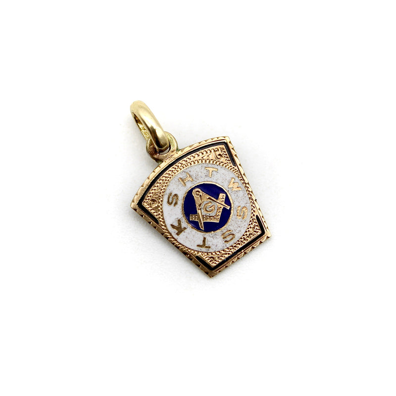 14K Gold Royal Arch Masonic Pendant with Enamel Pendant, Charm Kirsten's Corner 