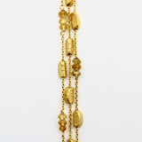 18K Gold Bar and Citrine Briolette Layered Necklace Necklace Kirsten's Corner 
