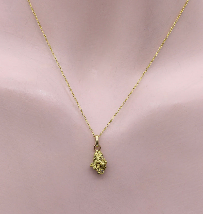 22K Gold Nugget Charm with 14K Gold Bail Pendant, Charm Kirsten's Corner 