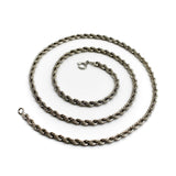 Long Sterling Silver Diamond-Cut Rope Chain Chain Kirsten's Corner 