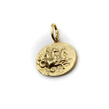 14K Gold Poseidon Signature Classical Revival Medallion Pendant, Charm Kirsten's Corner 