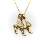 Signature 14K Gold Winged Foot Hermes Charm signature pieces Kirsten's Corner Jewelry 