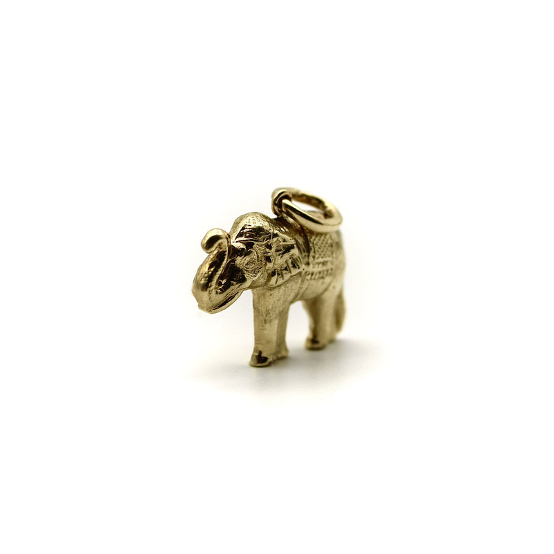 14K Gold Signature Elephant Pendant Pendant, Charm Kirsten's Corner 