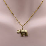 14K Gold Signature Elephant Pendant Pendant, Charm Kirsten's Corner 