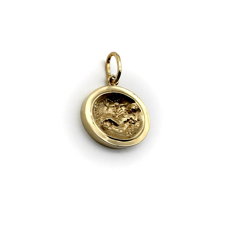 14K Gold Signature Classical Revival Aphrodite Medallion Pendant, Charm Kirsten's Corner 