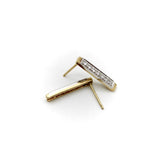 14K Gold Diamond Bar Signature Earrings Earrings Kirsten's Corner 