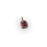 Victorian Lion and Crown Banded Agate Intaglio in 14K Gold Pendant, Charm Kirsten's Corner 