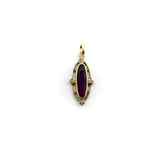 Victorian Amethyst 14K Gold and Silver Pendent Pendant, Charm Kirsten's Corner 